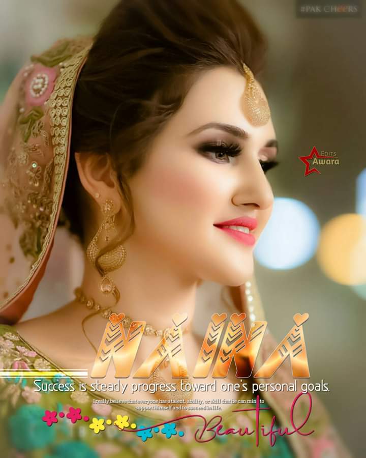 Cute Girl Naina Name Pic In Bride Dress Smiling Pic For Dp