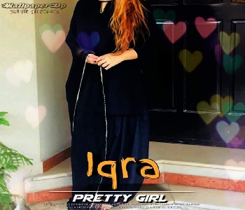 Pretty Girl Iqra Name Stylish Photo Hidden Face Black Dress Dp